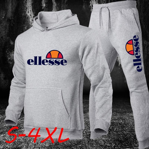 Pants 2-Piece Suit Men Sports Hooded 