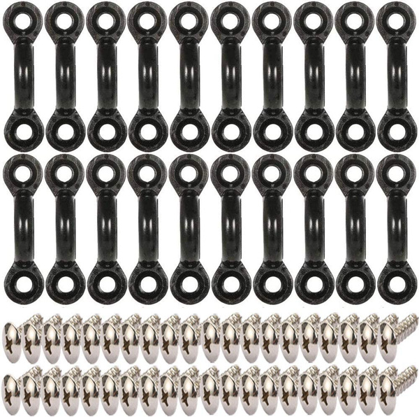 Ksvaye 20 Pezzi Cinghie a Occhiello in Acciaio Inox 304 Piastra ad Occhiello Placca Occhiello Eye Piastra a Occhiello Kayak Deck Loops Pad Eye Straps con 40 Viti per Attrezzatura da Canoa