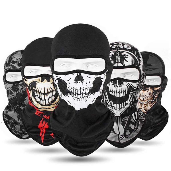 3D Skull Printing Balaclava Tactical Motorcycle Ski Full Face Mask for  Women Men