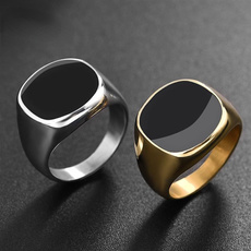 Couple Rings, Steel, goldenring, zincalloyring