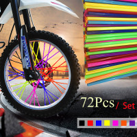 VOSAREA Bike Spoke Covers Spoke Straws Skins Wraps Warning Strip Security Tape Wheel Decor 