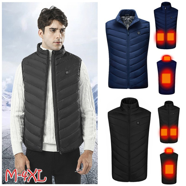 Electric Vest Heated Cloth Jacket USB Warm Up Heating Pad Body Warmer Women Mens