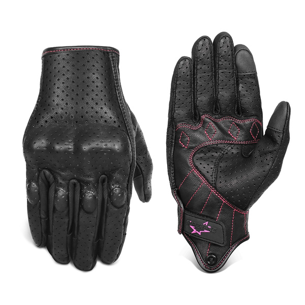 pink motorbike gloves