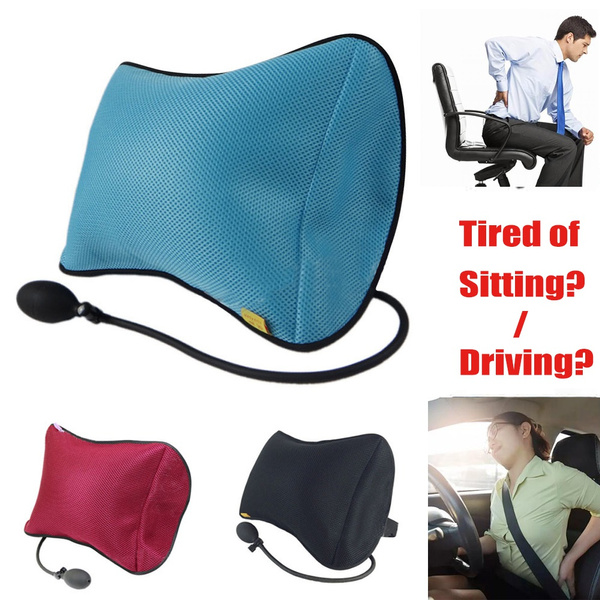 Tcare Inflatable Lumbar Support Back Cushion with 3D Mesh Cover