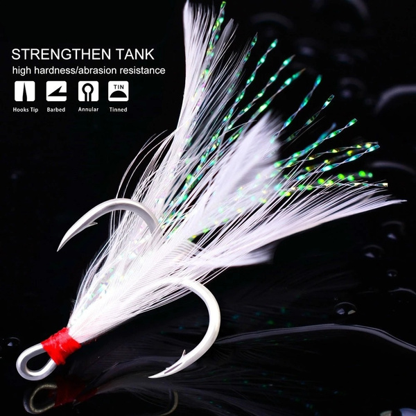 Fishing Hook Sharpened Treble Hook High Carbon Steel Silver Hook