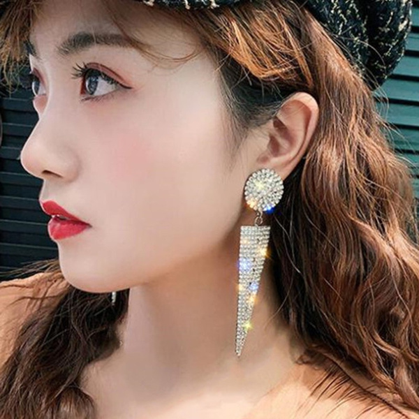 2023 New Design Irregular U-shaped Gold Color Earrings For Woman Korean  Crystal Fashion Jewelry | Fruugo KR