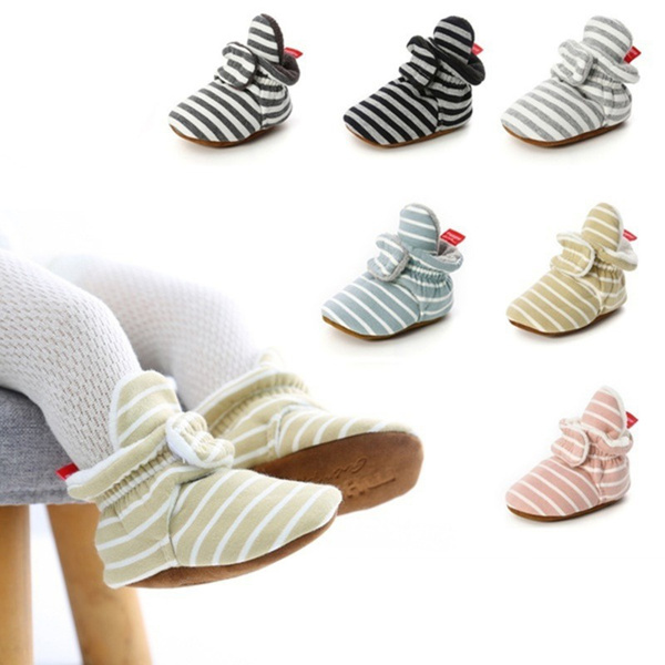 Newborn Baby Unisex Sole Crib Shoes Infant Boy Girl Toddler Anti-Slip Soft Socks 