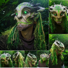 halloweenmasquerademask, maskwithlight, Decor, halloweenforestspiritmask