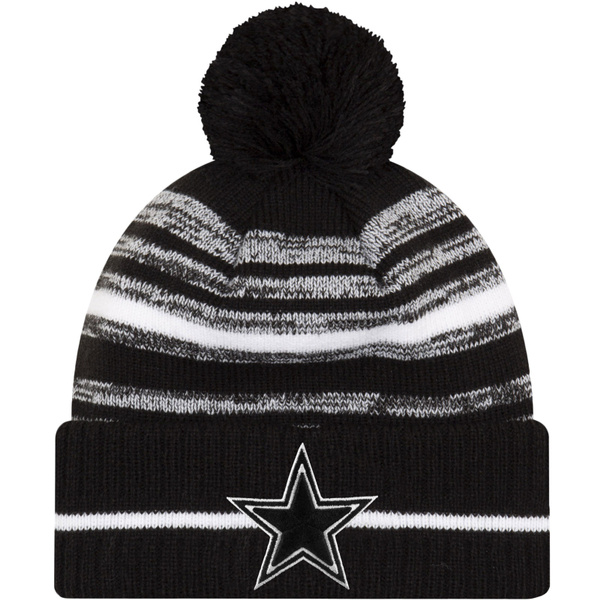 New Era Dallas Cowboys NFL Sideline 2021 Knitted Beanie Bobble Hat