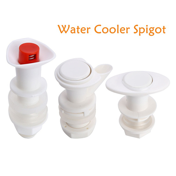 2 Pcs Replacement Cooler Faucet, Reusable Spigot Spout Water Beverage Lever Pour Dispenser Valve Water Crock Water Tap, BPA Free Plastic Water Spigot (milky White