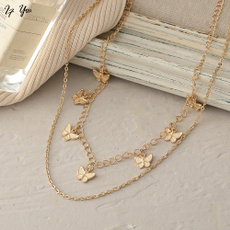 butterfly, 18kgoldjewelry, Chain Necklace, Fashion