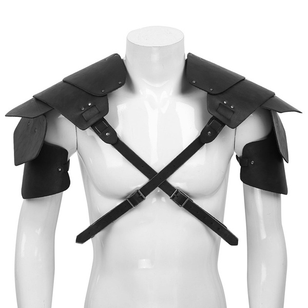 PU Leather Belt Mens Adjustable Body Chest Harness Male Costume Shoulder  Straps