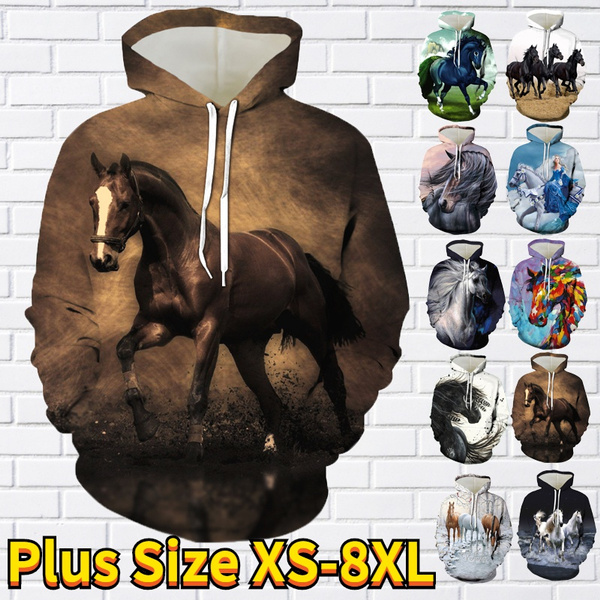 Horse print online hoodie