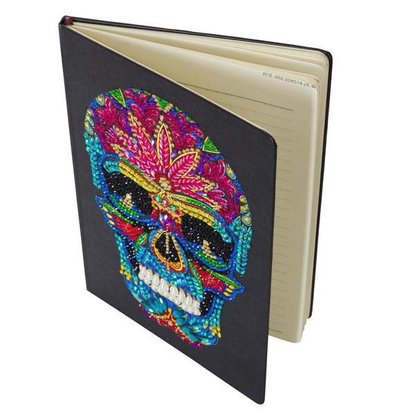 Craft Buddy Crystal Art/Diamond Painting Decorative Notebook Kit (Skull)