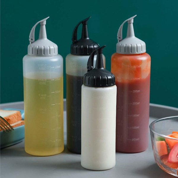 hot sauces Set of 4 mustard mayo Plastic Squirt Kitchen Tools Squeeze
