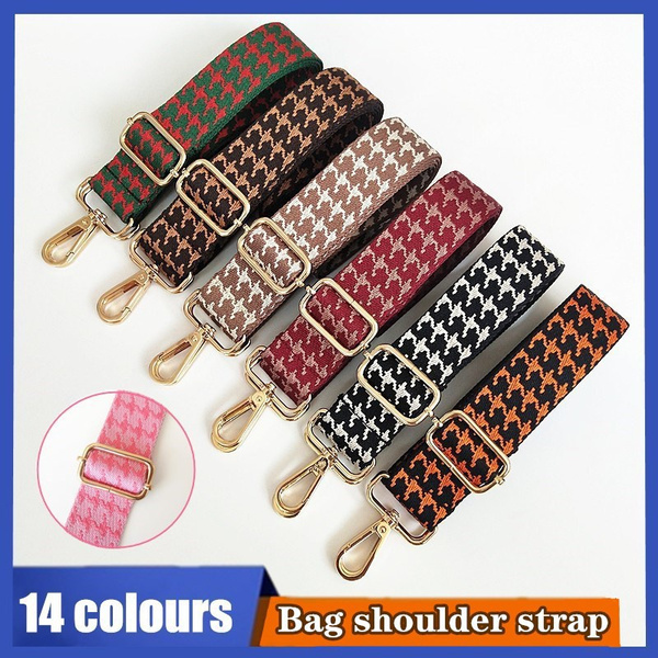 Houndstooth Wide Adjustable Bag Strap