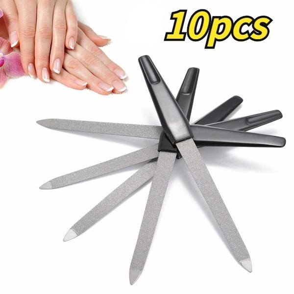 3/6/10pcs Double Sided Metal Nail Sharpener Nail Manicure Pedicure Tool  High Quality Nail File | Wish