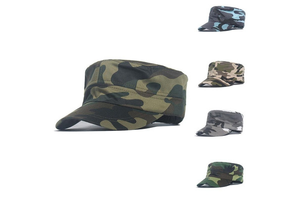 Camouflage Flat Cap Mountaineering Sunshade Men's Baseball Cap Outdoor  Military Training Sunscreen Hat Military Cap