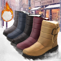 Winter Women Warm High-top Plush Snow Boot Large Size Cotton Snow Shoes ...