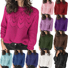 fashion women, Plus Size, sweaters for women, Hollow-out