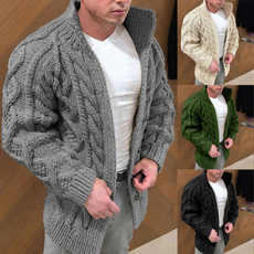 lapeljacket, Plus Size, Winter, knittingsweatercardigan