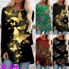 butterfly, Plus Size, Animal, long sleeved shirt
