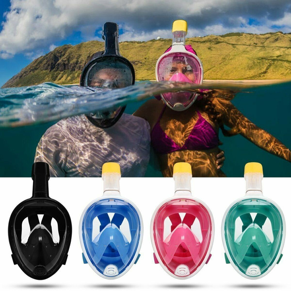 Anti-Fog Swimming Diving Full Face Snorkel Scuba Mask Surface for GoPro S/M/L/XL 