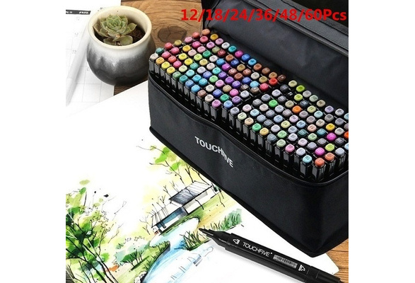 168 Colors Pen Marker Set Dual Head Sketch Markers - 12/24/36/48