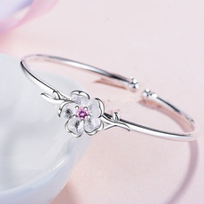 Charm Bracelet, Fashion, pinksapphirebracelet, cherryblossom