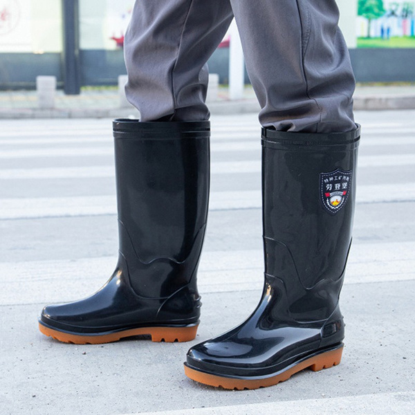 Black Roundhead Rubber Boots