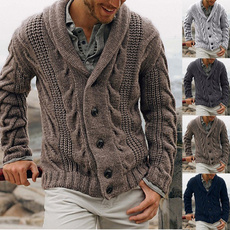 cardigan, Winter, solidcolorsweater, sweater coat