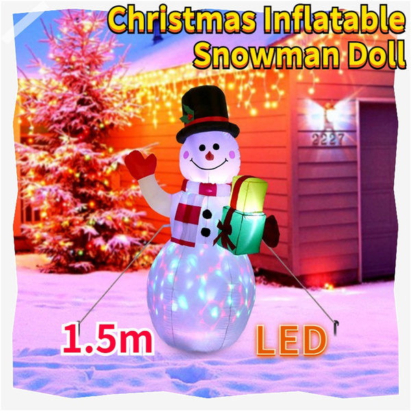 Christmas At M 2022 2022 New 1.5M Christmas Inflatable Snowman Doll Led Night Light Figure  Garden Toys Party Christmas Decorations New Year 2022 Décorations De Noël  Poupée Gonflable Bonhomme De Neige De Noël Muñeco De Nieve