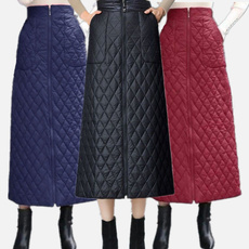 cottonskirtforwomen, Plus Size, high waist, zippers