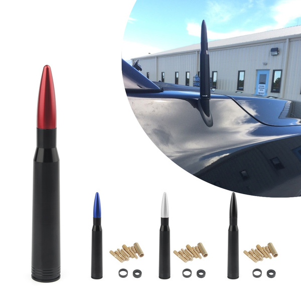 Aluminum Car SUV Bullet Antenna Cal Caliber Bullet Ammo Short Antenna ...