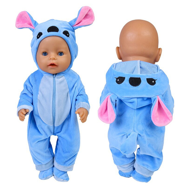 18 Inch Doll Clothes Outfits Jumpsuits for 16 to 18 Inch New Born Baby Doll  Pajamas with Hat American 18 Inch Girl Doll Children's Toys Festive Gifts