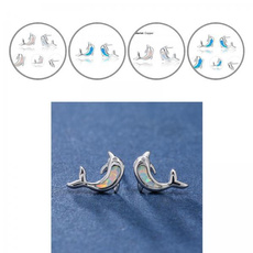 dolphinshapeearring, womenearstud, Jewelry, Stud Earring