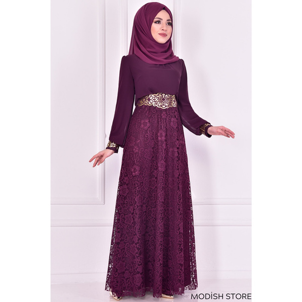 Buy Occitop Muslim Women Shirt Dress Long Sleeve Irregular Loose Solid  Color Dresses at Amazon.in