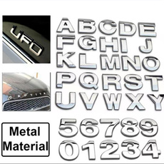 Car Sticker, 3dmetalalphanumeric, Auto Parts, car3dlettercarsticker