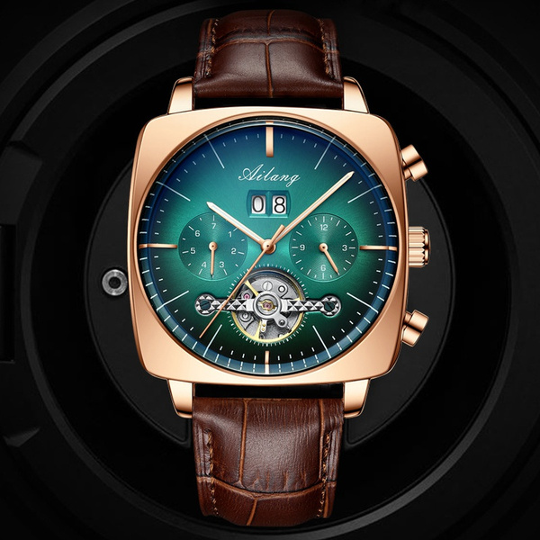 Buy Mechanical Watches - The new Ailang top luxury brand men's mechanical  watch moon phase multi-function watch waterproof men's business style watch  Online at desertcartINDIA