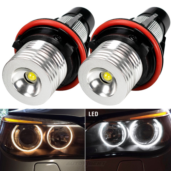 2x 5W LED Angel Eyes Halo Ring Marker Light Bulb For BMW 5 6 7 Series X3 X5  E39 E53 E60 E63 E64 E65 E66 E83 Xenon White 6000K