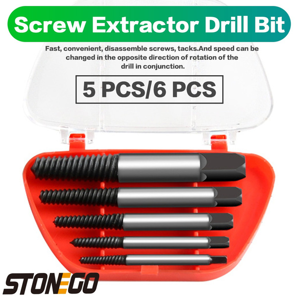 5PCS/6PCS Screw Extractor Drill Bit Broken Damaged Screwdriver