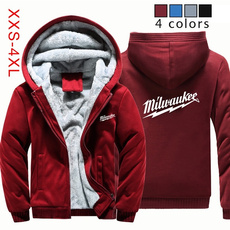 hoodiesformen, Fleece, milwaukeejaqueta, Winter