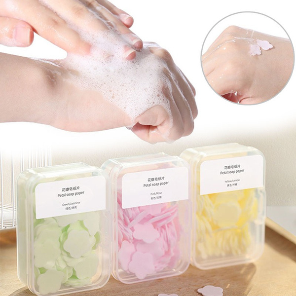 Portable Handwashing Soap Flower Disposable Soap Tablets Outdoor