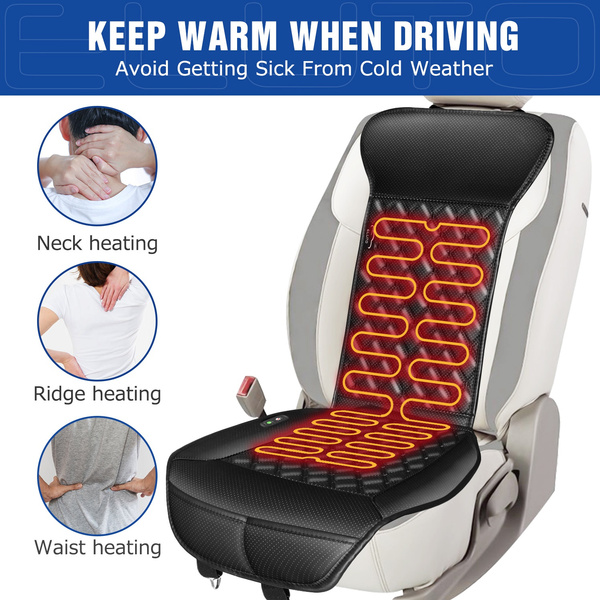 ELUTO Heated Car Seat Cover Heating Pad Deluxe Protector Warmer