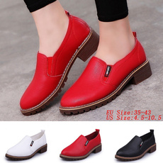 casual shoes, Flats, Plus Size, leather shoes