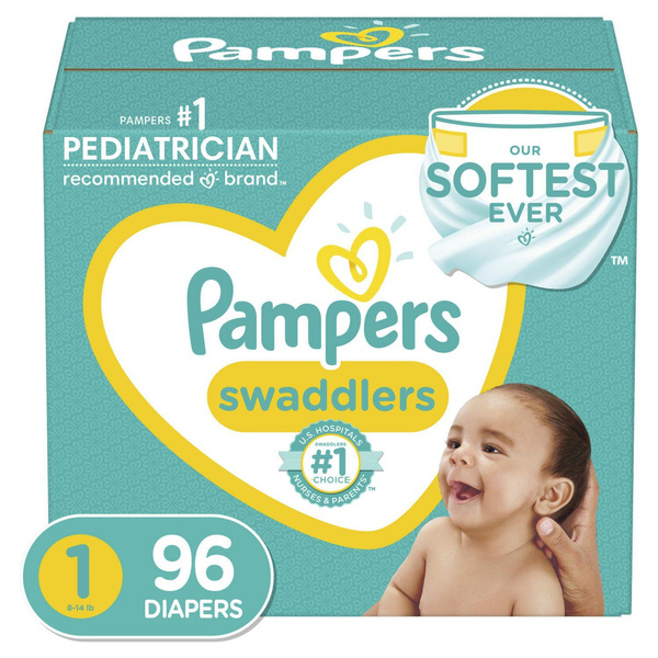 Procter & Gamble Pampers Swaddlers Super Pack Diapers, Sz 1 (96 Count