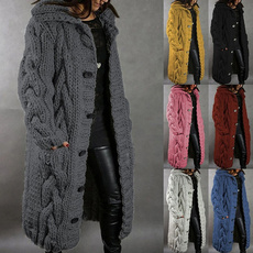 cardigan, hooded, Winter, Sleeve
