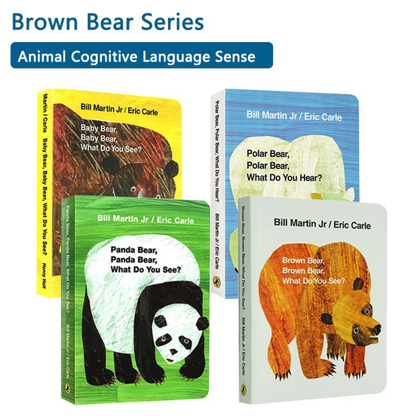 reading　Children　Polar/Panda/Baby　Baby　Brown　Do　You　for　Bear　Book　Book　Picture　Card　Board　Bear　See　What　Books/set　Wish