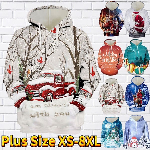 Christmas Hoodie Bag Hip Pocket Print 