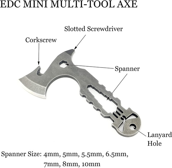 3.4 inch Mini Axes and Hatchets, Small Axe with ABS Sheath, Multi-Tool ...